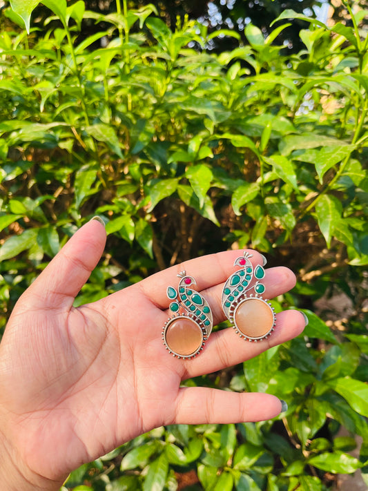 Peacock earings