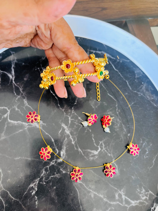 Combo 4 - Invisible Set + Flower Ghungroo Bangles pair