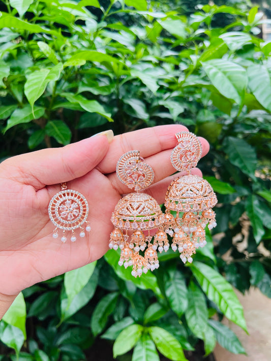 Kiaan jhumka - Rose gold
