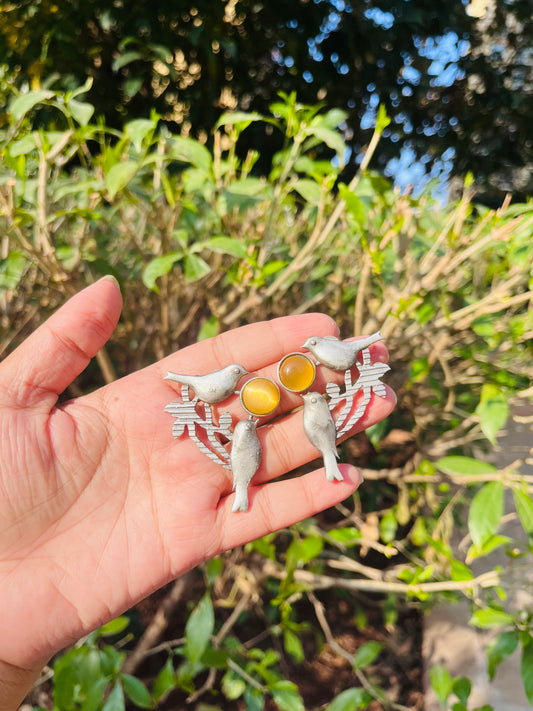 Two bird earings