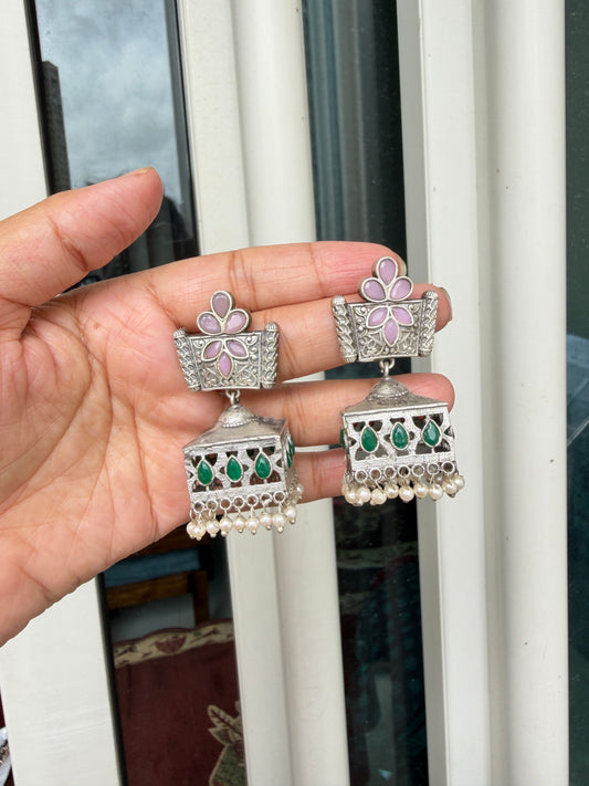 Silver Jhumka