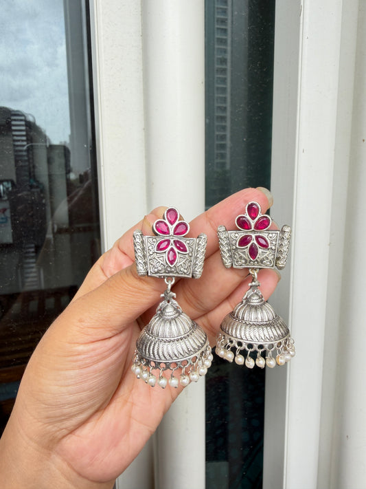 Silver Jhumka